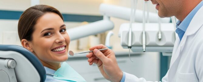 Adult patient smiling after dental bonding repair in Alexandria VA clinic