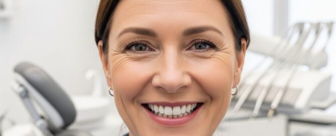 Smiling patient after dental implants surgery at Christine L Mai DDS PC in Woodbridge VA