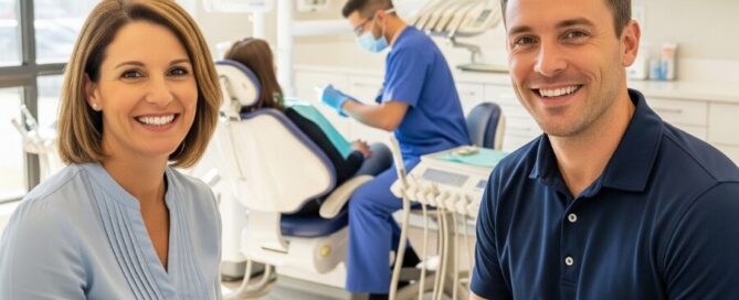 Smile makeover consultation in Woodbridge VA with dentist and patient
