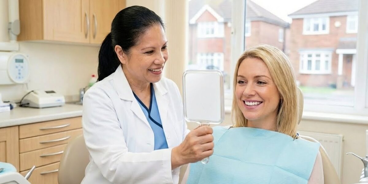 dental-bonding-longevity-alexandria-va-hero Patient after dental bonding in Alexandria VA smiling confidently