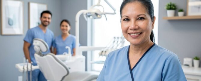 Patient smiling after professional teeth whitening in Alexandria VA