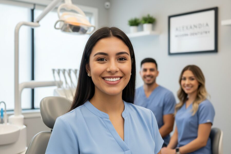teeth-whitening-alexandria-va-hero Patient smiling after professional teeth whitening in Alexandria VA