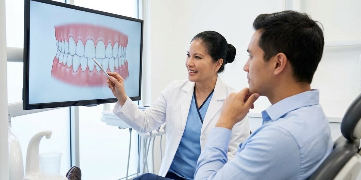 Patient in Alexandria VA learning that root canals are safe and effective