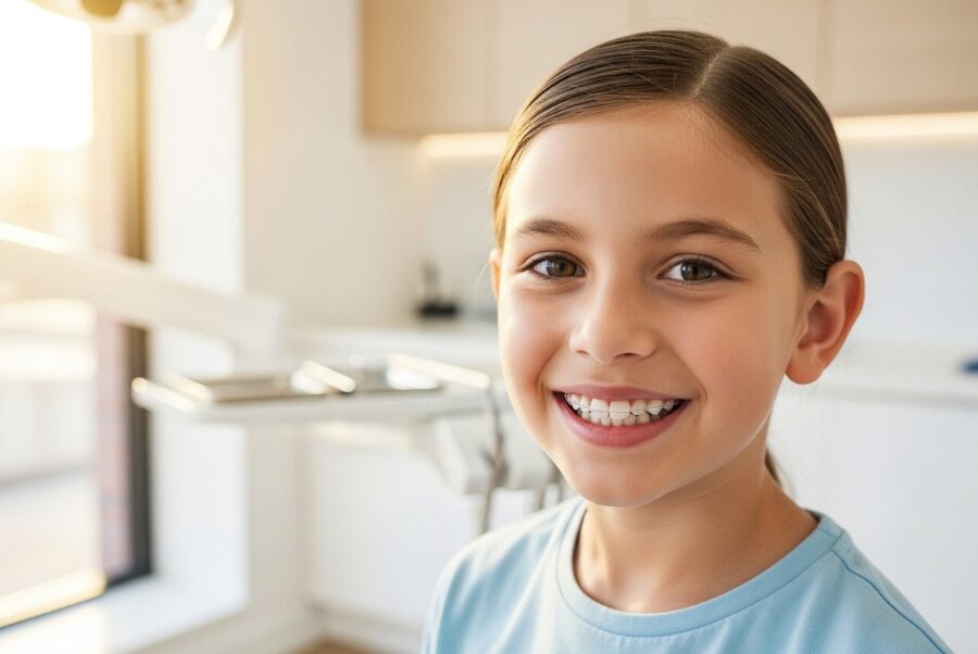 invisible braces for kids Woodbridge VA smiling child